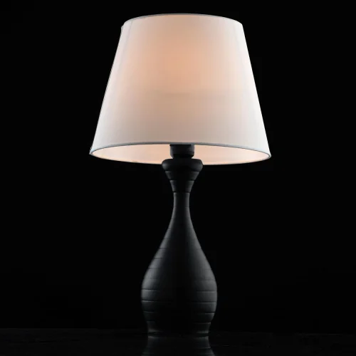 Настольная лампа Салон 415033801 MW-Light белая 1 лампа, основание чёрное металл в стиле современный  фото 2