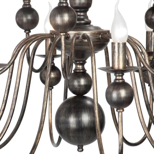 Люстра подвесная V1847-7/15 Vitaluce без плафона на 15 ламп, основание бронзовое в стиле классический фото 2