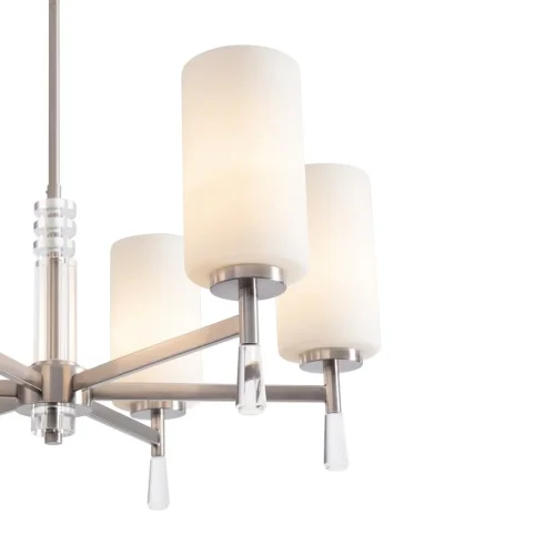 Люстра на штанге Chic FR2031PL-06N Freya белая на 6 ламп, основание никель в стиле классический фото 13 Люстра на штанге Chic FR2031PL-06N Freya белая на 6 ламп, основание никель в стиле классический фото 13