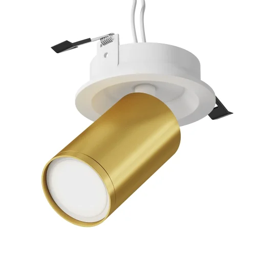 Светильник точечный Focus S C048CL-U-1WMG Maytoni матовый золото 1 лампа, основание белое в стиле современный  фото 3