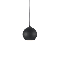 Светильник подвесной MR JACK SP1 SMALL NERO Ideal Lux чёрный 1 лампа, основание чёрное в стиле модерн шар