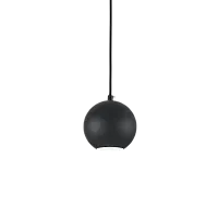 Светильник подвесной MR JACK SP1 SMALL NERO Ideal Lux чёрный на 1 лампу, основание чёрное в стиле современный шар