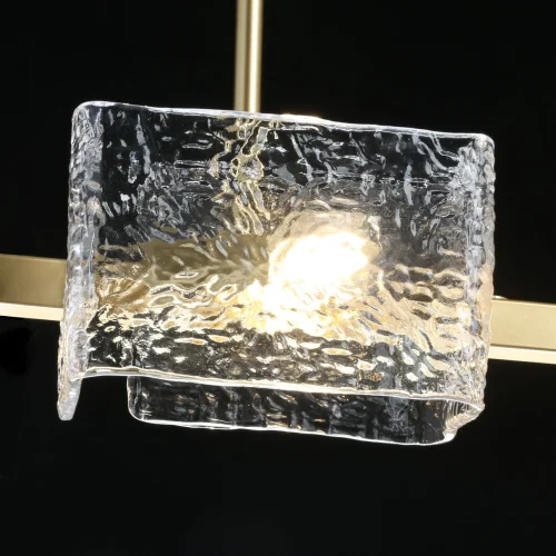 Светильник подвесной Айс 542011004 MW-Light прозрачный 4 лампы, основание золотое в стиле современный хай-тек  фото 4
