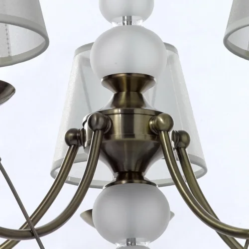 Люстра подвесная Федерика 684012305 MW-Light бежевая на 5 ламп, основание античное бронза в стиле классический  фото 7