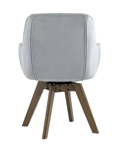 Стул обеденный вращающийся MANS, серый (набор 2 шт) УТ000035027 Stool Group, серый/ткань, ножки/дерево/коричневый, размеры - ****610*620 фото 4