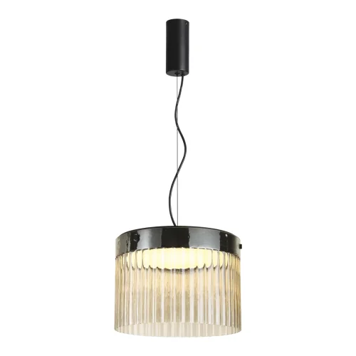 Светильник подвесной LED Pillari 5047/24L Odeon Light янтарный 1 лампа, основание чёрное в стиле современный  фото 3