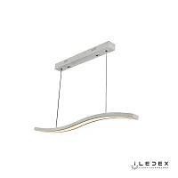 Светильник подвесной LED с пультом Umbra 8007-1L-D-T WH iLedex белый 1 лампа, основание белое в стиле хай-тек модерн линейный