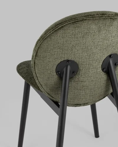 Кресло Эллиот, зеленый УТ000035983 Stool Group, зелёный/альпака, ножки/металл/чёрный, размеры - *860***480*610 фото 3