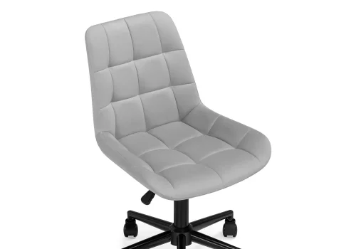 Компьютерное кресло Честер светло-серый / черный 538987 Woodville, серый/велюр, ножки/металл/чёрный, размеры - *920***490*600 фото 6
