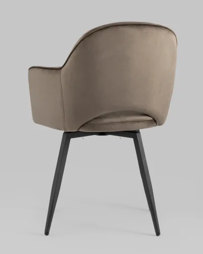 Стул Венера вращающийся, велюр коричневый NP (набор 2шт) УТ000038669 Stool Group, коричневый/велюр, ножки/металл/, размеры - ***** фото 7