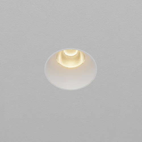 Светильник точечный LED Dip DL124-10W-3K-TRS-W Maytoni белый на 1 лампу, основание белое в стиле современный хай-тек круглый для затирки фото 5
