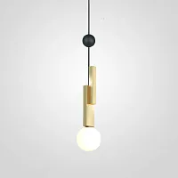 Светильник подвесной PANSY D18 Gold 204539-26 ImperiumLoft белый 1 лампа, основание золотое в стиле современный 