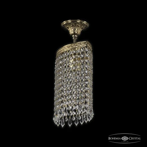 Светильник потолочный 19203/25IV G Drops Bohemia Ivele Crystal прозрачный 1 лампа, основание золотое в стиле классический drops фото 2