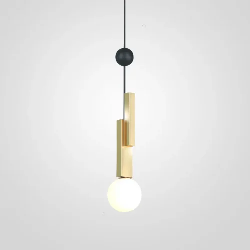 Светильник подвесной PANSY D18 Gold 204539-26 ImperiumLoft белый 1 лампа, основание золотое в стиле современный 