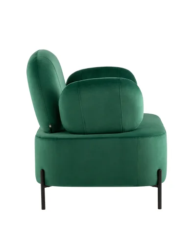 Кресло Кэнди велюр зелёный УТ000035881 Stool Group, зелёный/велюр, ножки/металл/чёрный, размеры - ****860*790мм фото 4