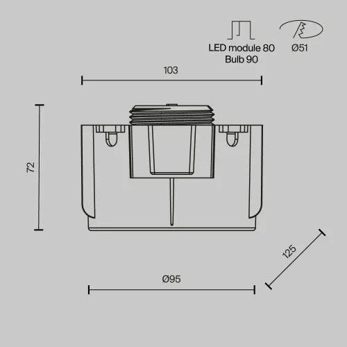 Светильник точечный Intro 2.0 DL136-GU10-W Maytoni белый на 1 лампу, основание белое в стиле современный круглый фото 18