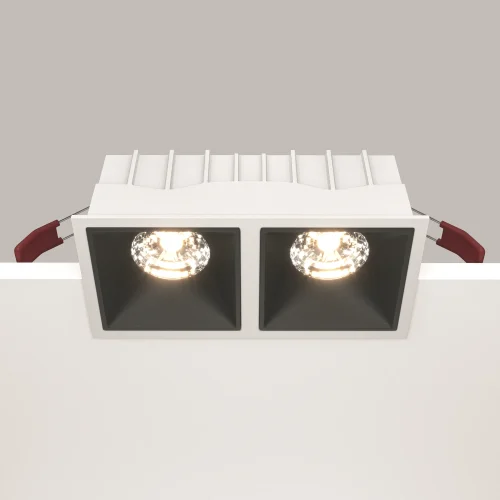 Светильник точечный Alfa LED DL043-02-15W3K-SQ-WB Maytoni белый чёрный на 1 лампу, основание белое в стиле хай-тек современный фото 15