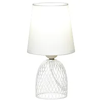 Настольная лампа Lattice LSP-0561 Lussole белая 1 лампа, основание белое металл в стиле современный 