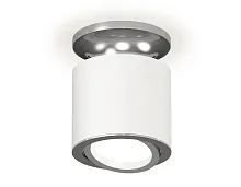 Светильник накладной XS7401100 Ambrella light белый 1 лампа, основание серебряное в стиле модерн хай-тек круглый