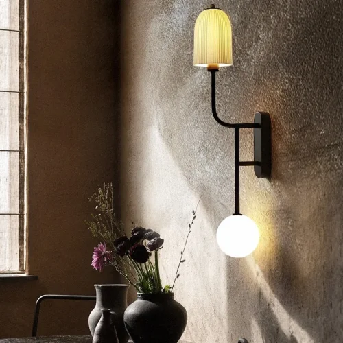 Настенный светильник OLLY B WALL 167684-26 ImperiumLoft белый на 1 лампу, основание чёрное в стиле современный фото 3 Настенный светильник OLLY B WALL 167684-26 ImperiumLoft белый на 1 лампу, основание чёрное в стиле современный фото 3