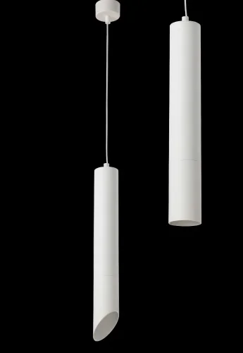 Светильник подвесной CLT 039SP250 WH-WH Crystal Lux белый 1 лампа, основание белое в стиле современный хай-тек трубочки