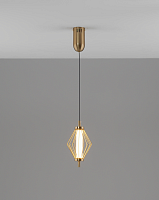 Светильник подвесной LED Eloise V11354-PL Moderli белый золотой на 1 лампу, основание золотое в стиле современный 