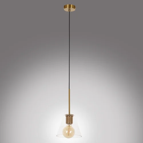 Светильник подвесной Stiven MR1031-1P MyFar прозрачный 1 лампа, основание латунь в стиле современный лофт  фото 7
