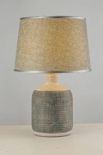 Настольная лампа Canino E 4.1.T1 GY Arti Lampadari серая 1 лампа, основание серое керамика в стиле классический кантри  фото 3