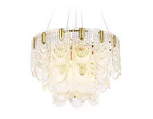Люстра подвесная TR5388 Ambrella light прозрачная на 12 ламп, основание золотое в стиле классический современный 