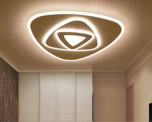 Люстра с пультом LED Gradara OML-05307-70 Omnilux белая на 1 лампу, основание белое в стиле хай-тек с пультом фото 2
