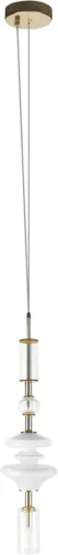 Светильник подвесной Spindle 10423/C LOFT IT белый прозрачный на 1 лампу, основание бронзовое в стиле современный восточный 
