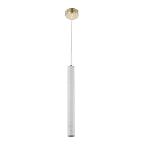 Светильник подвесной LED FRESA SP3W LED WHITE Crystal Lux белый 1 лампа, основание золотое в стиле современный трубочки фото 2