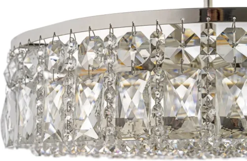 Люстра потолочная хрустальнаяSara E 1.3.40.105 S Arti Lampadari прозрачная на 6 ламп, основание серебряное в стиле классический  фото 2