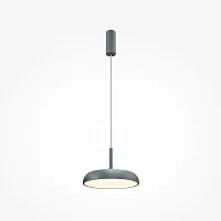 Светильник подвесной LED Gerhard MOD189PL-L12GR3K1 Maytoni серый белый на 1 лампу, основание серое в стиле современный хай-тек 