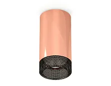Светильник накладной Techno spot XS6326011 Ambrella light золотой розовый 1 лампа, основание золотое розовое в стиле современный круглый