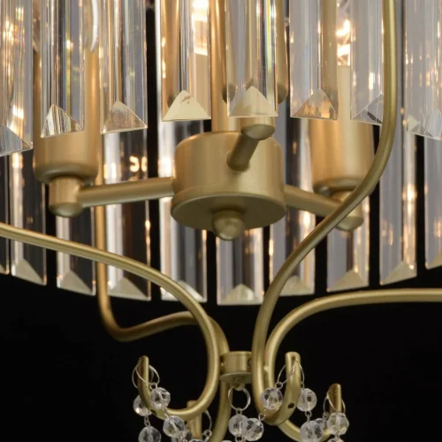 Люстра подвесная Адель 373014403 MW-Light прозрачная на 3 лампы, основание золотое в стиле классический  фото 8