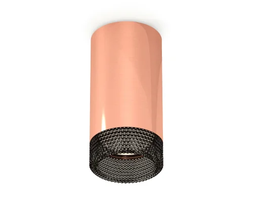 Светильник накладной Techno spot XS6326011 Ambrella light золотой розовый 1 лампа, основание золотое розовое в стиле современный круглый