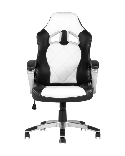 Кресло спортивное TopChairs Continental, белое УТ000004570 Stool Group, белый/экокожа, ножки/металл/хром, размеры - ****640*650 фото 7