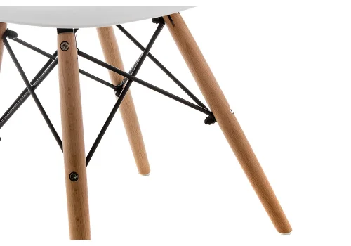 Стул Eames PC-015 WL white / wooden legs 1825 Woodville, белый/пластик, ножки/металл/бежевый, размеры - ****460*400 фото 6