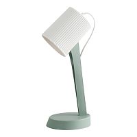 Настольная лампа офисная Union LSP-0671 Lussole белая 1 лампа, основание зелёное полимер в стиле современный 
