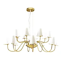 Люстра подвесная Daiafano 758162 Lightstar белая на 16 ламп, основание жёлтое золотое в стиле современный 