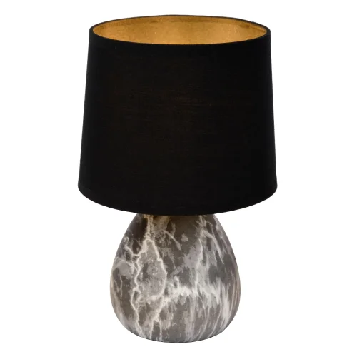 Настольная лампа Marmo 47508/81/30 Lucide чёрная 1 лампа, основание серое белое керамика в стиле классический  фото 3