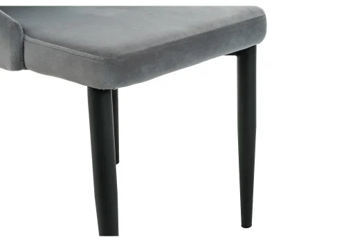 Стул на металлокаркасе Kora gray / black 15097 Woodville, серый/велюр, ножки/металл/чёрный, размеры - ****470*570 фото 9