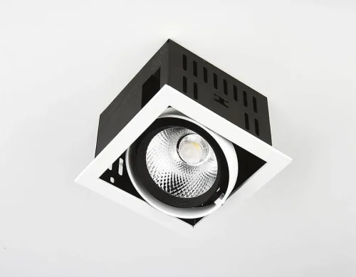 Светильник карданный LED Cardano T811 BK/CH 12W 4200K Ambrella light белый 1 лампа, основание белое в стиле современный хай-тек  фото 2