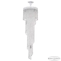 Люстра каскадная хрустальная AL83111/30FL-100 WMN Bohemia Ivele Crystal прозрачная на 7 ламп, основание никель в стиле классика drops