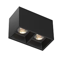Светильник накладной Alfa LED C065CL-02-L12W3K-B Maytoni на 2 лампы, основание чёрное в стиле современный хай-тек 
