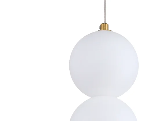 Светильник подвесной LED Мони 07627-4,01 Kink Light белый 1 лампа, основание золотое в стиле современный молекула шар фото 2