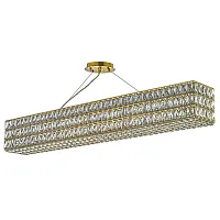 Люстра подвесная Lioni E 1.5.120x16.100 G Arti Lampadari прозрачная на 10 ламп, основание золотое в стиле современный классический 