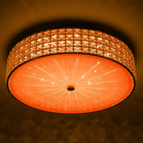 Люстра потолочная LED с пультом RGB Портал CL32418G1 Citilux прозрачная на 1 лампа, основание хром в стиле современный с пультом фото 9