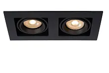 Светильник точечный Chimney 09926/02/30 Lucide чёрный 2 лампы, основание чёрное в стиле современный 